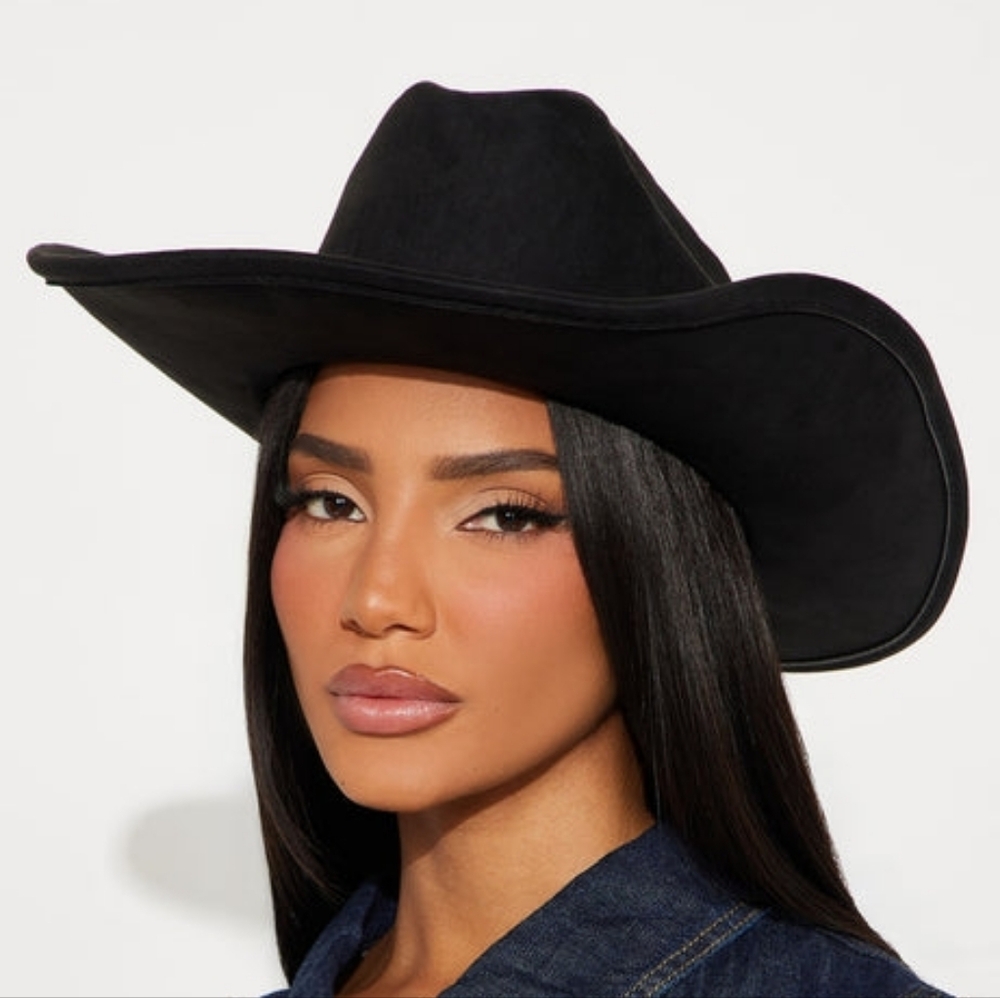 New Stylish Black Western Rodeo Cowboy Hat - Picture 5 of 8